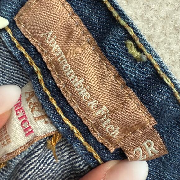Y2K Vintage Abercrombie & Fitch 5 Pocket Low Rise Stretch Bootcut Jeans Sz 2 - Picture 4 of 6